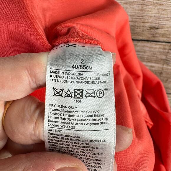 Banana Republic Women's Size 2 Coral Fit & Flare Mini Dress - Picture 8 of 9